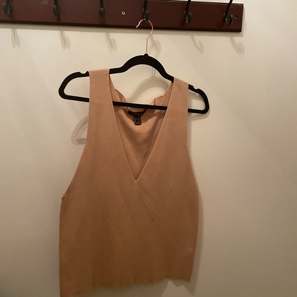 Nude/Beige Layering Sweater Vest $20